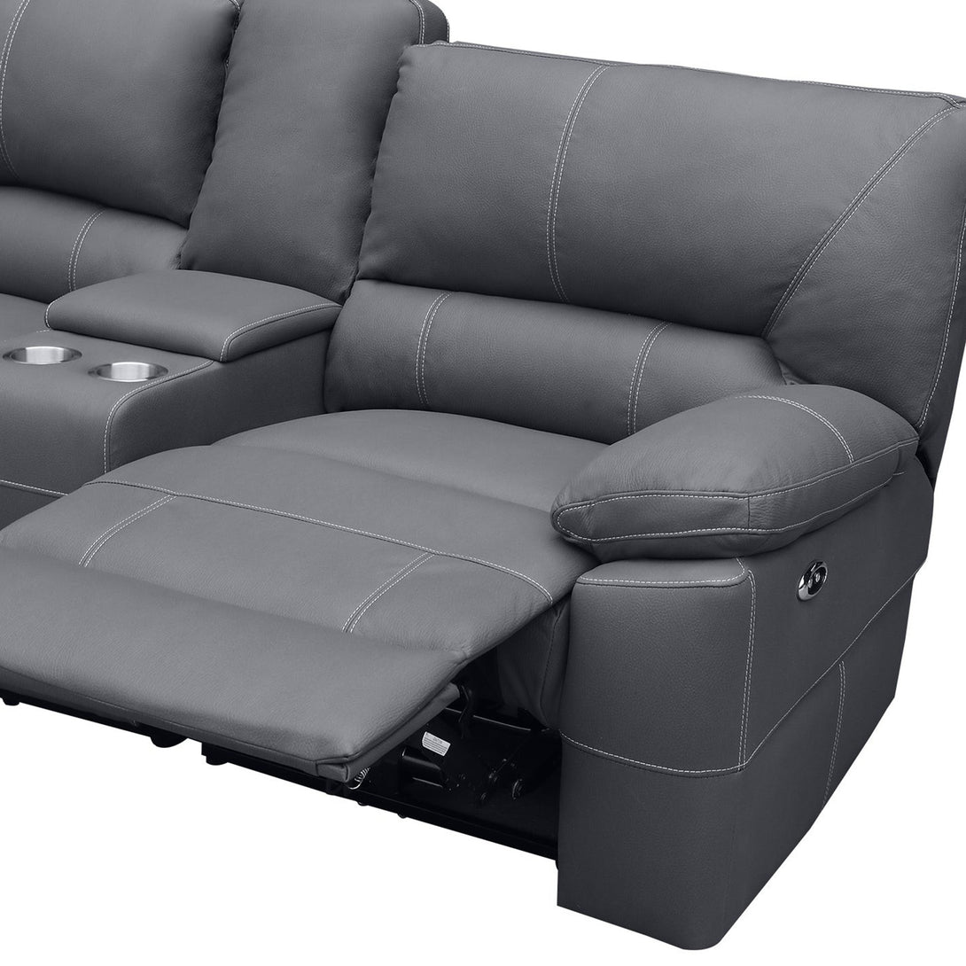 Kingston Electric Recliner Corner Sofa - Grey