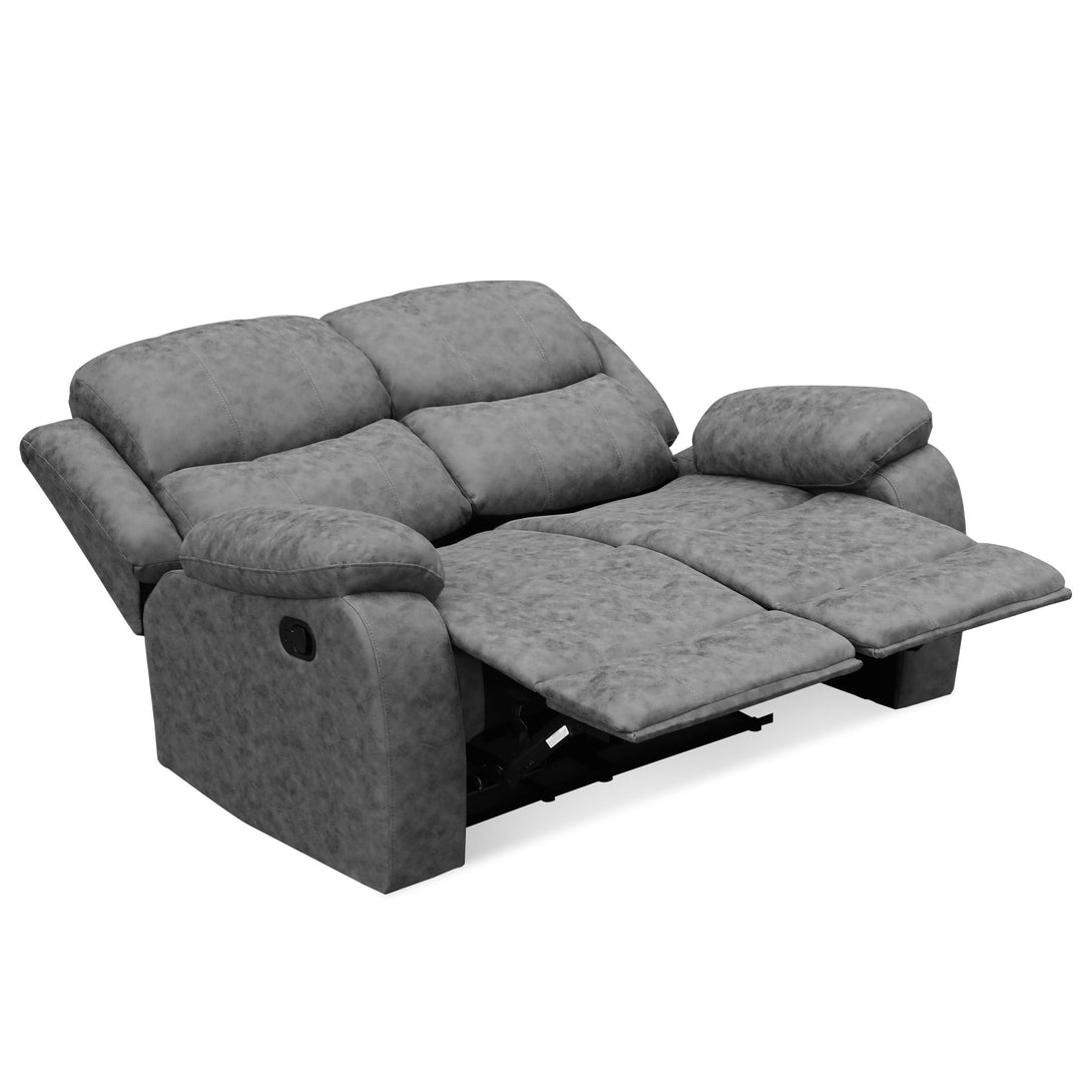 Wilson Manual 2 Seater Recliner Sofa - Grey