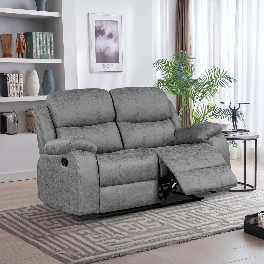 Wilson Manual 2 Seater Recliner Sofa - Grey
