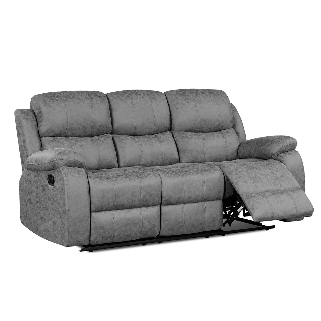Wilson Manual 3 Seater Recliner Sofa - Grey
