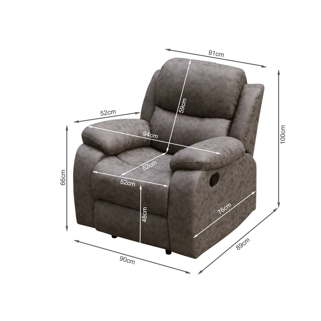 Wilson Manual Recliner Chair - Brown