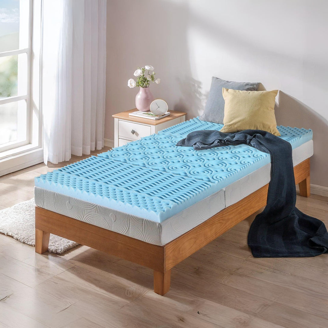 Gel Memory Foam Mattress Topper - King Single