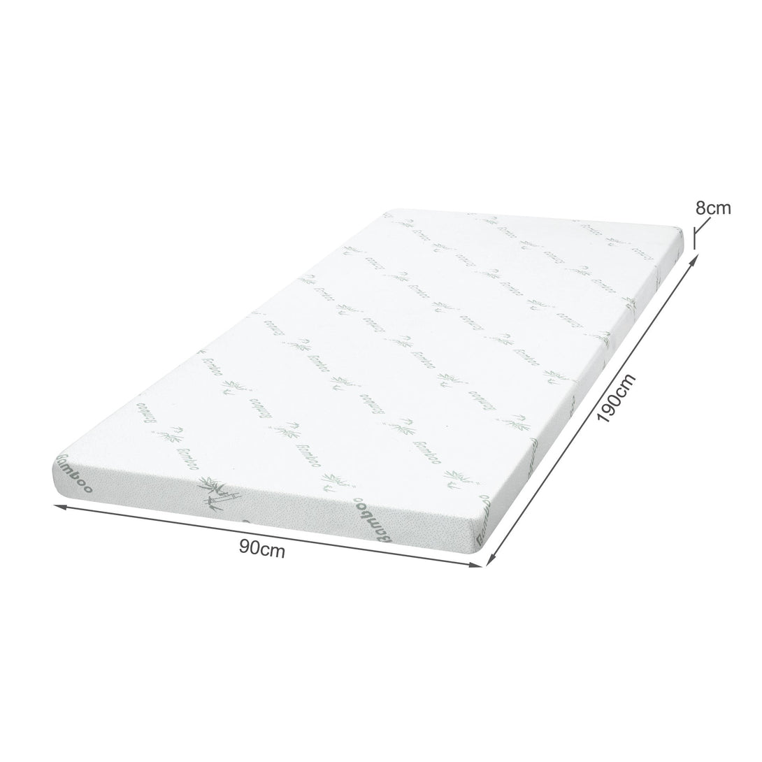 Comfort Plush Gel Memory Foam Mattress Topper - Single