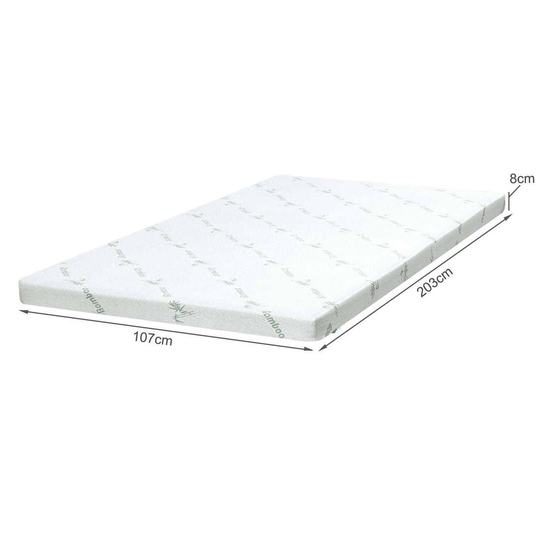 Comfort Plush Gel Memory Foam Mattress Topper - King Single