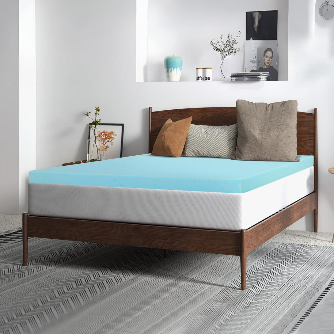 Comfort Plush Gel Memory Foam Mattress Topper - King