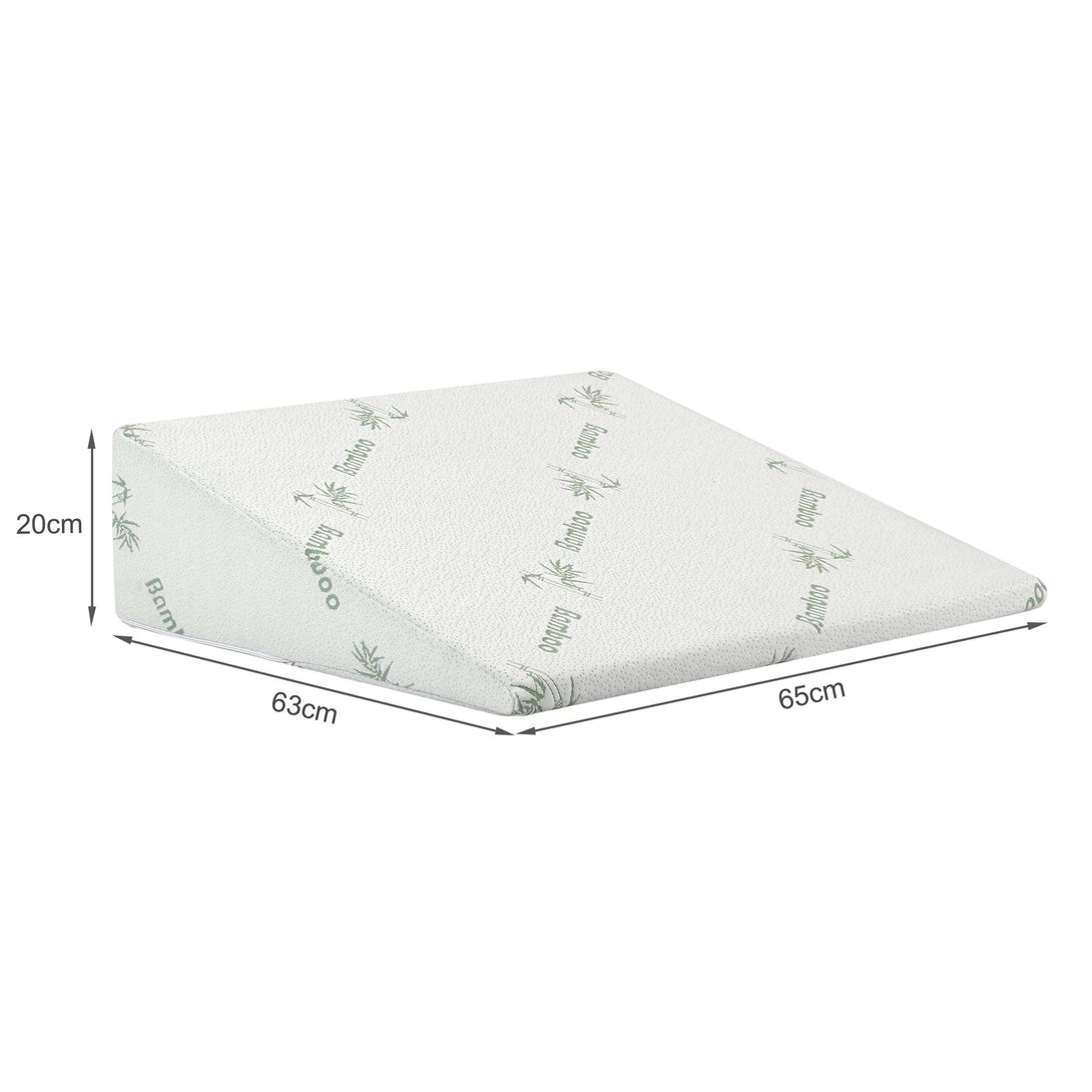 Pure Wedge Bamboo Gel Memory Foam Wedge Pillow