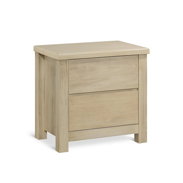 Martos Solid Acacia Wood Bedside Table - Briar Smoke