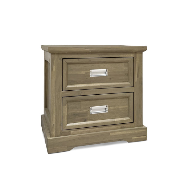 Hadley Solid Acacia Wood Bedside Table - Emerland Grey