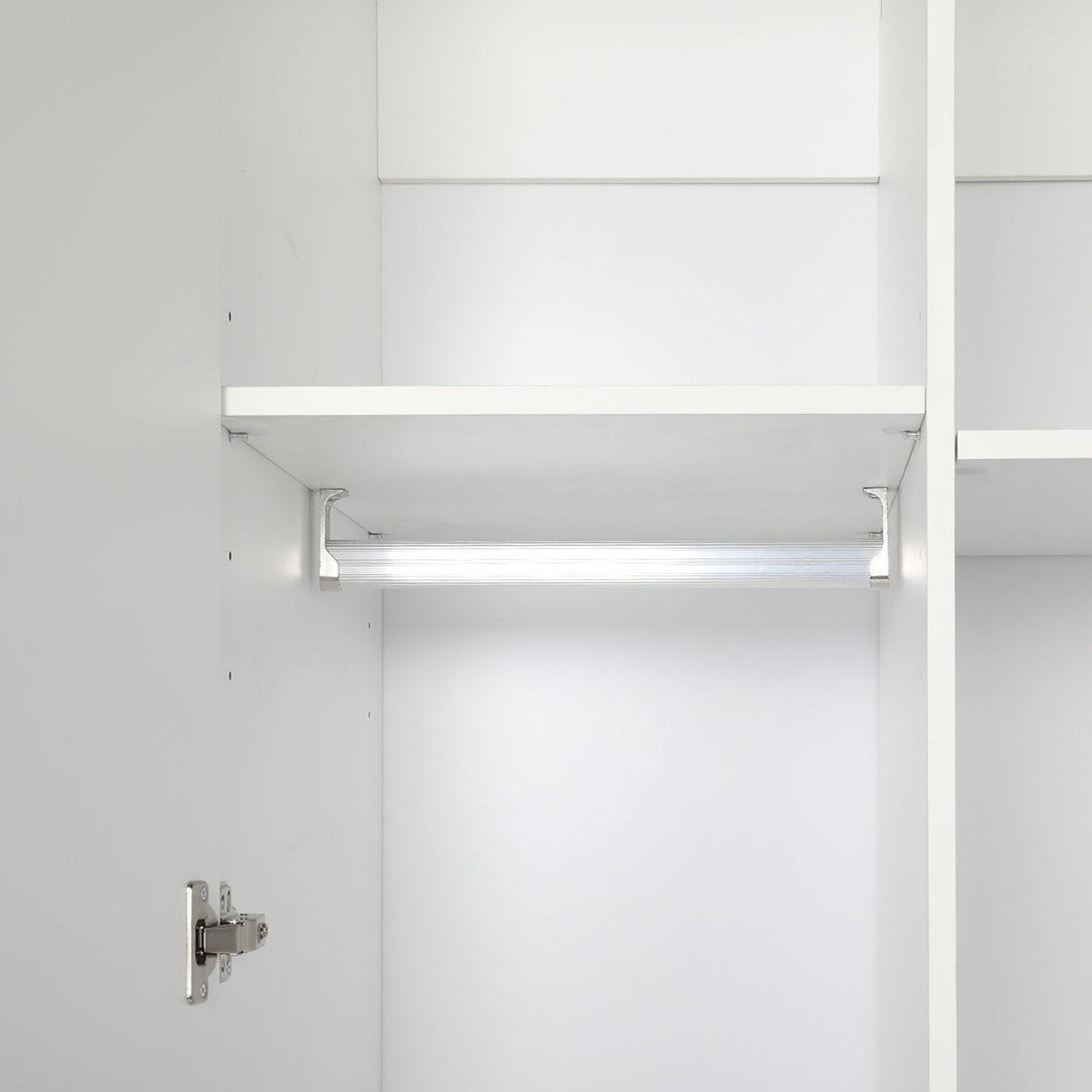 Tongass 2 Door Wardrobe with 3 Drawers - White