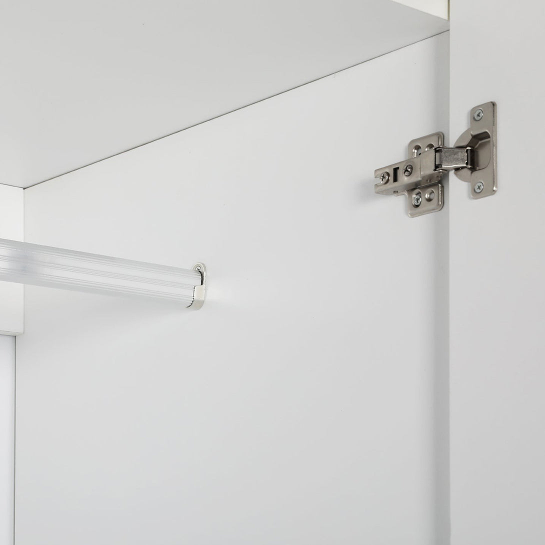 Tongass 3 Door Wardrobe with 3 Drawers - White