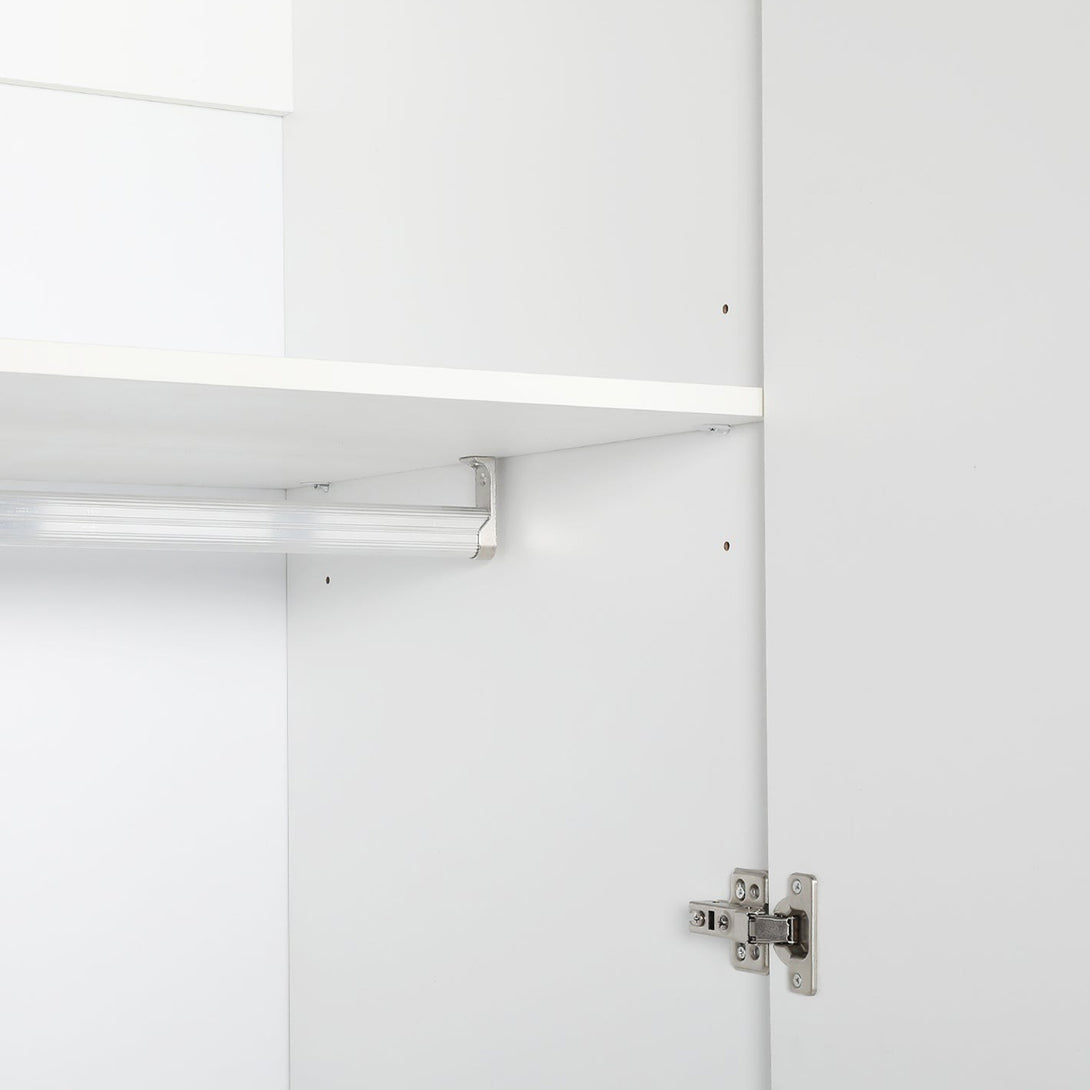 Tongass 4 Door Wardrobe with 3 Drawers - White