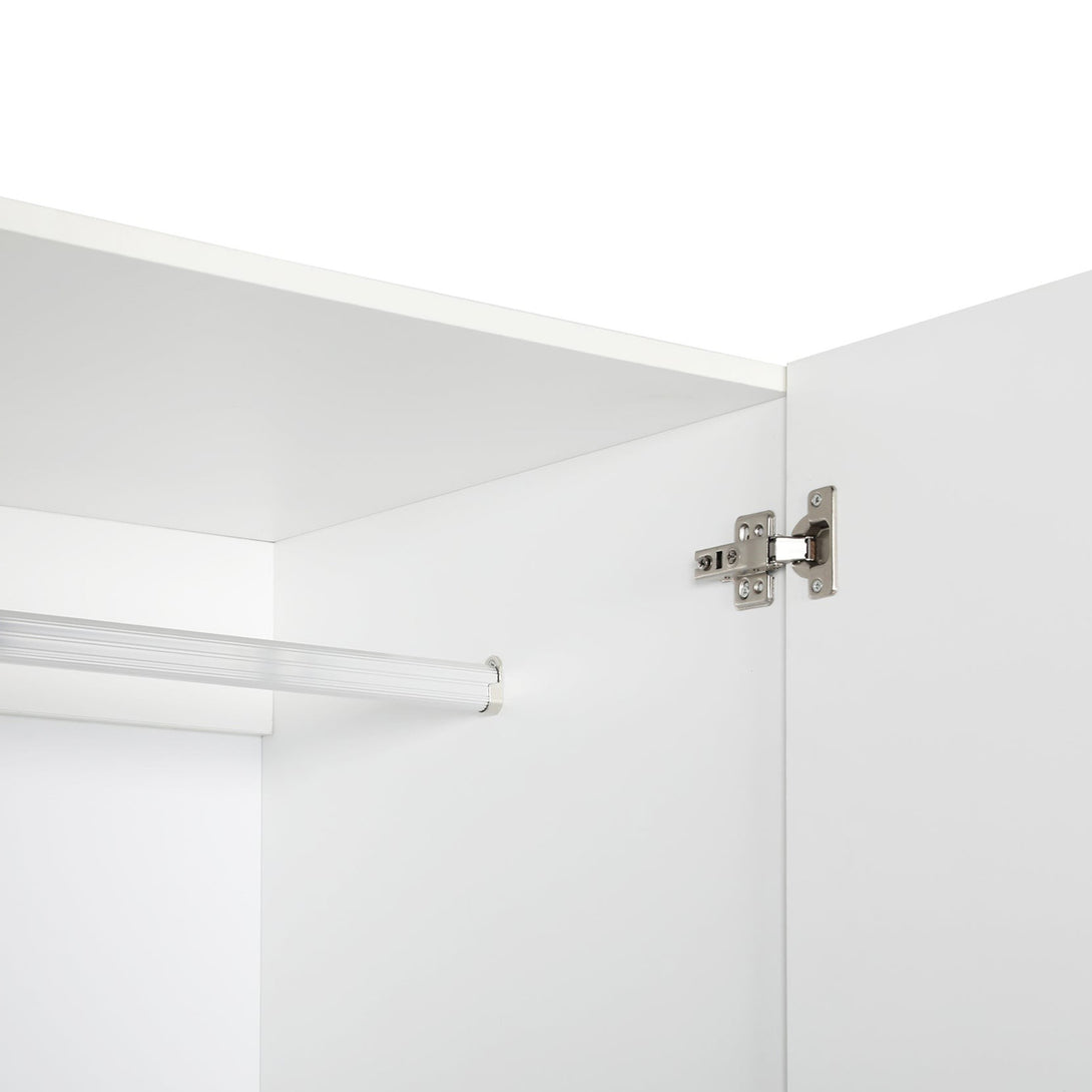 Tongass 4 Door Wardrobe with 3 Drawers - White