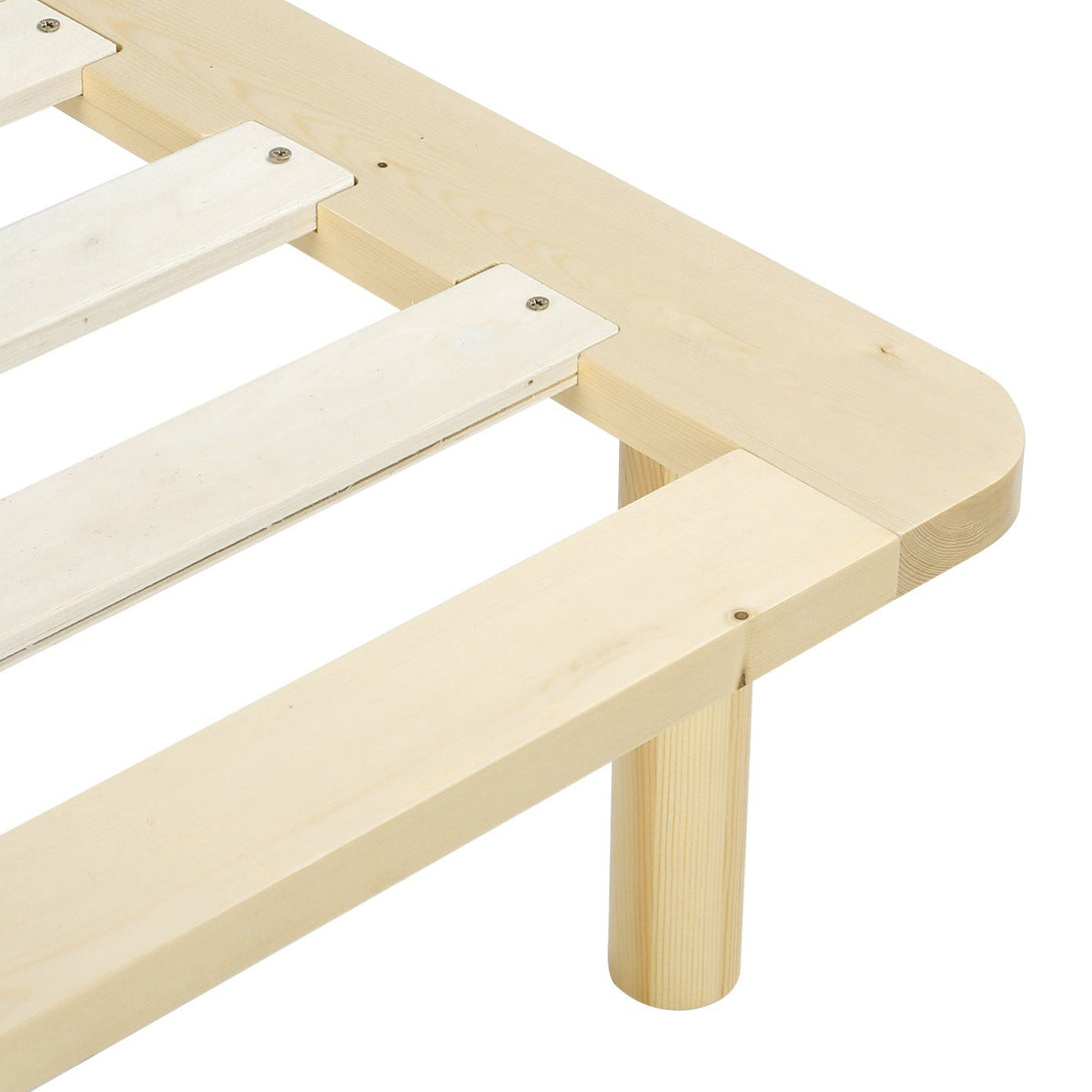 Ohio Single Wooden Bed Base - Natural