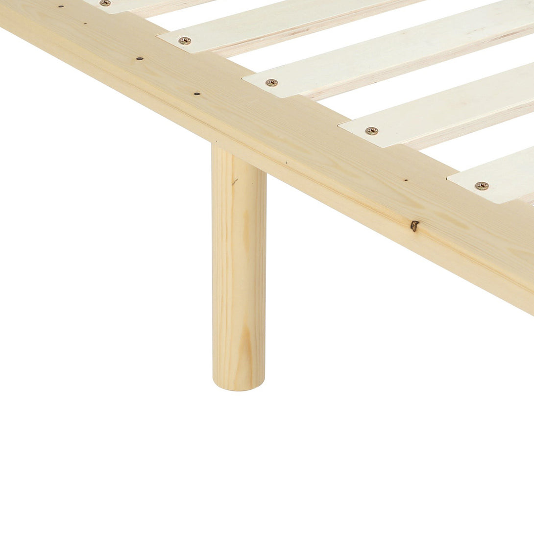 Ohio Single Wooden Bed Base - Natural