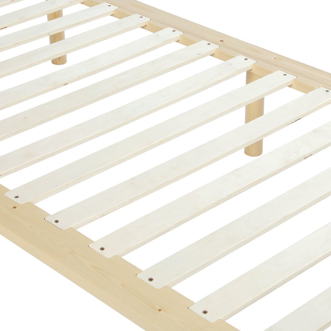 Ohio Single Wooden Bed Base - Natural