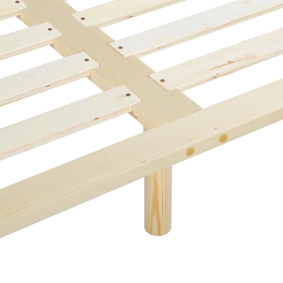 Ohio King Single Wooden Bed Base - Natural