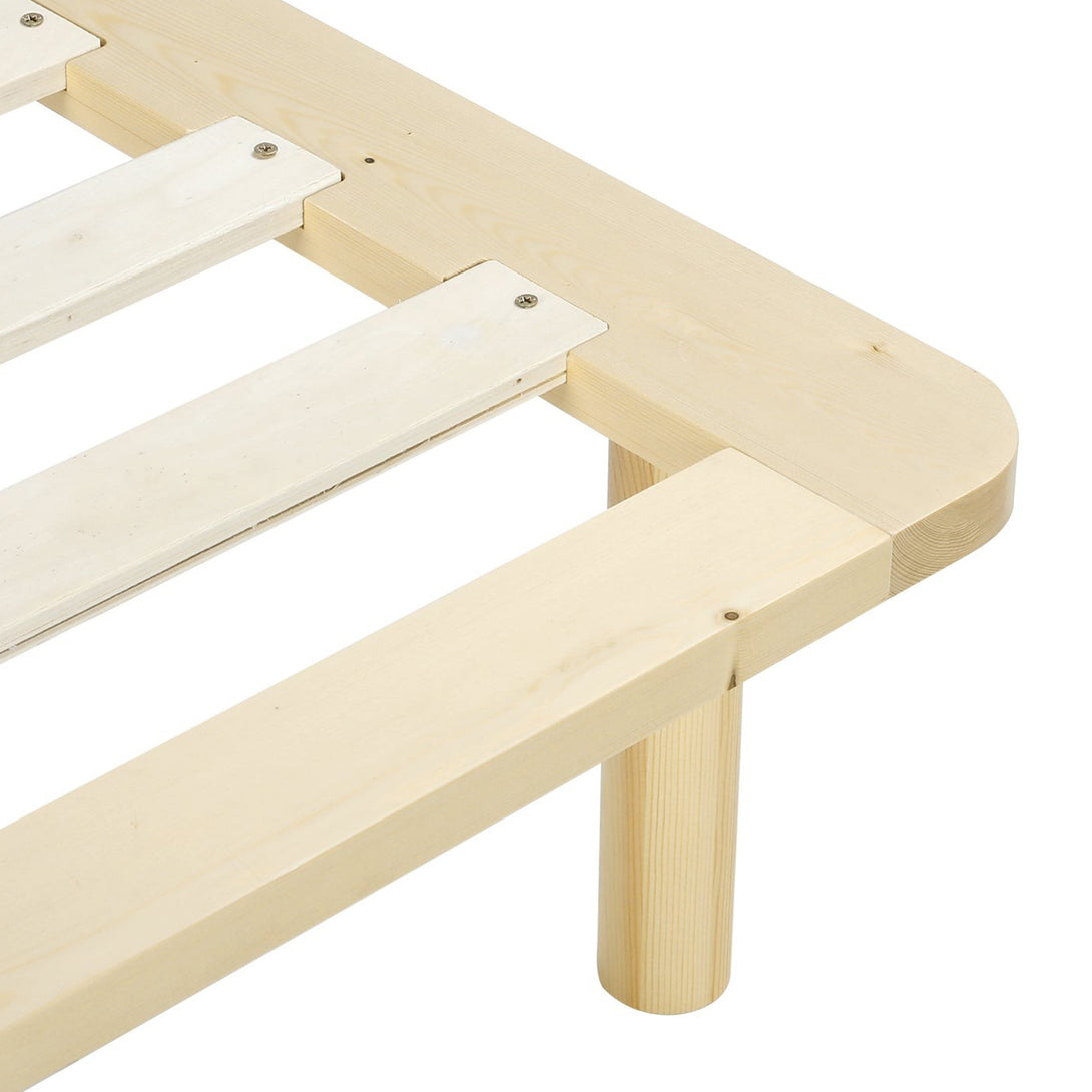 Ohio King Single Wooden Bed Base - Natural