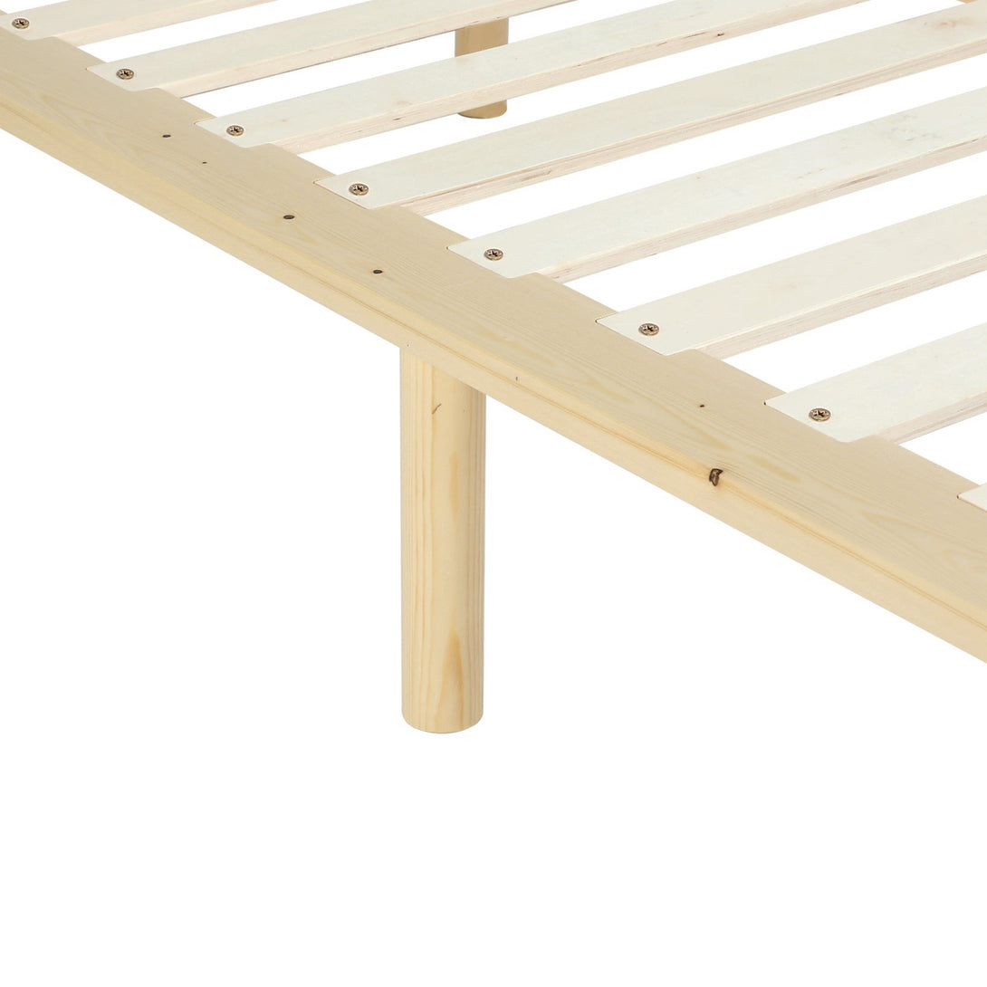 Ohio Double Wooden Bed Base - Natural 