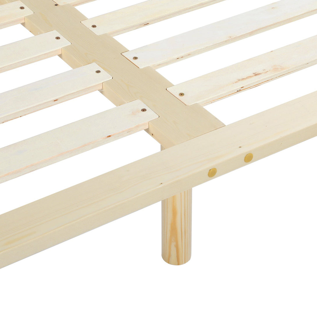 Ohio Double Wooden Bed Base - Natural 