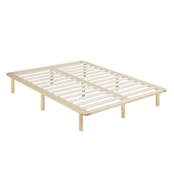 Ohio Double Wooden Bed Base - Natural 