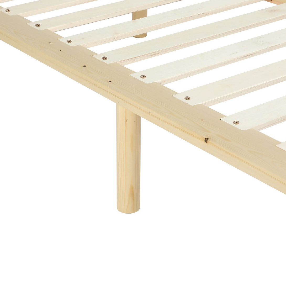 Ohio Queen Wooden Bed Base - Natural