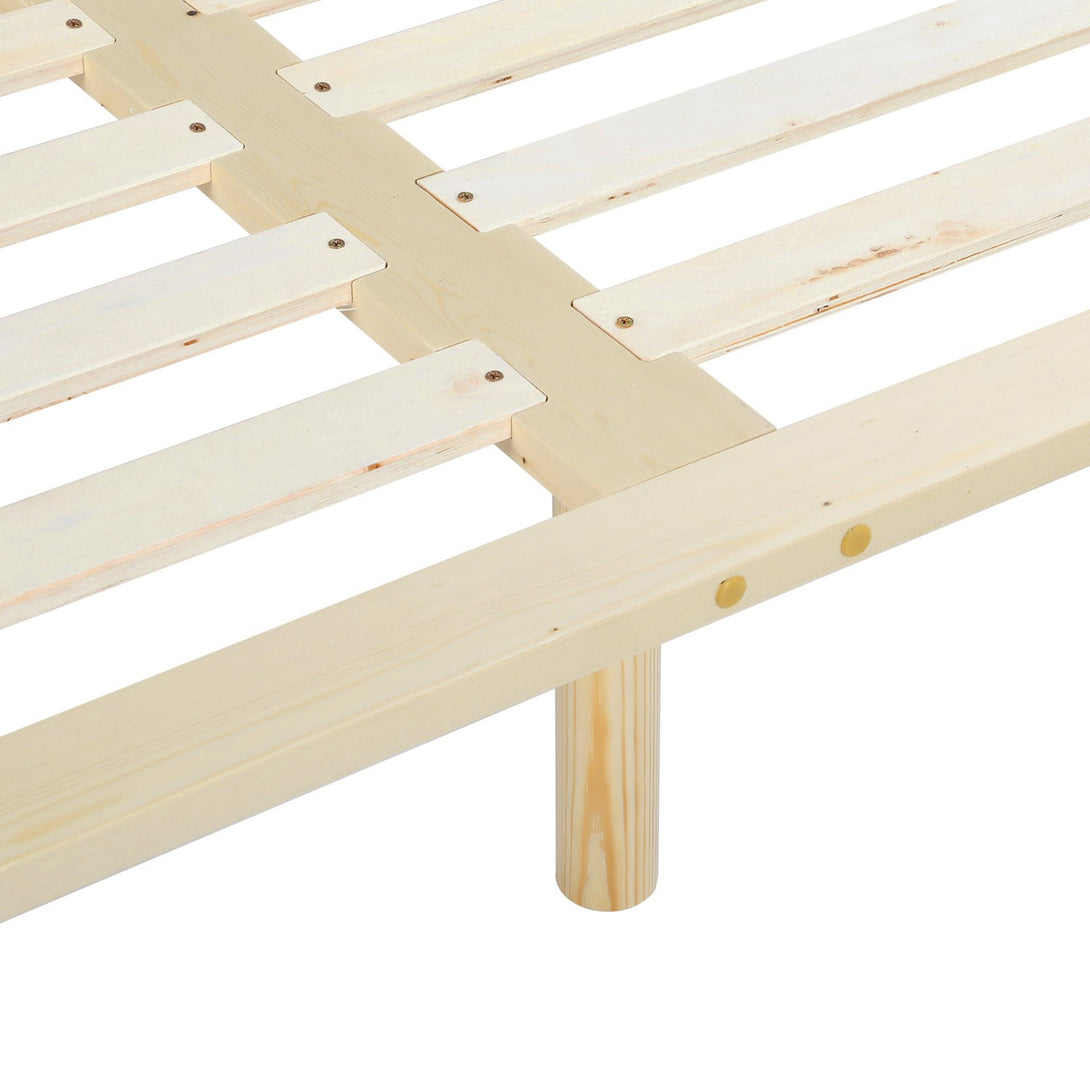Ohio Queen Wooden Bed Base - Natural