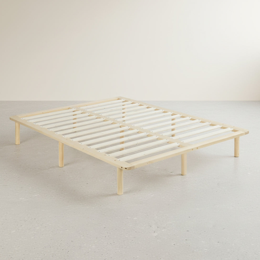 Ohio Queen Wooden Bed Base - Natural