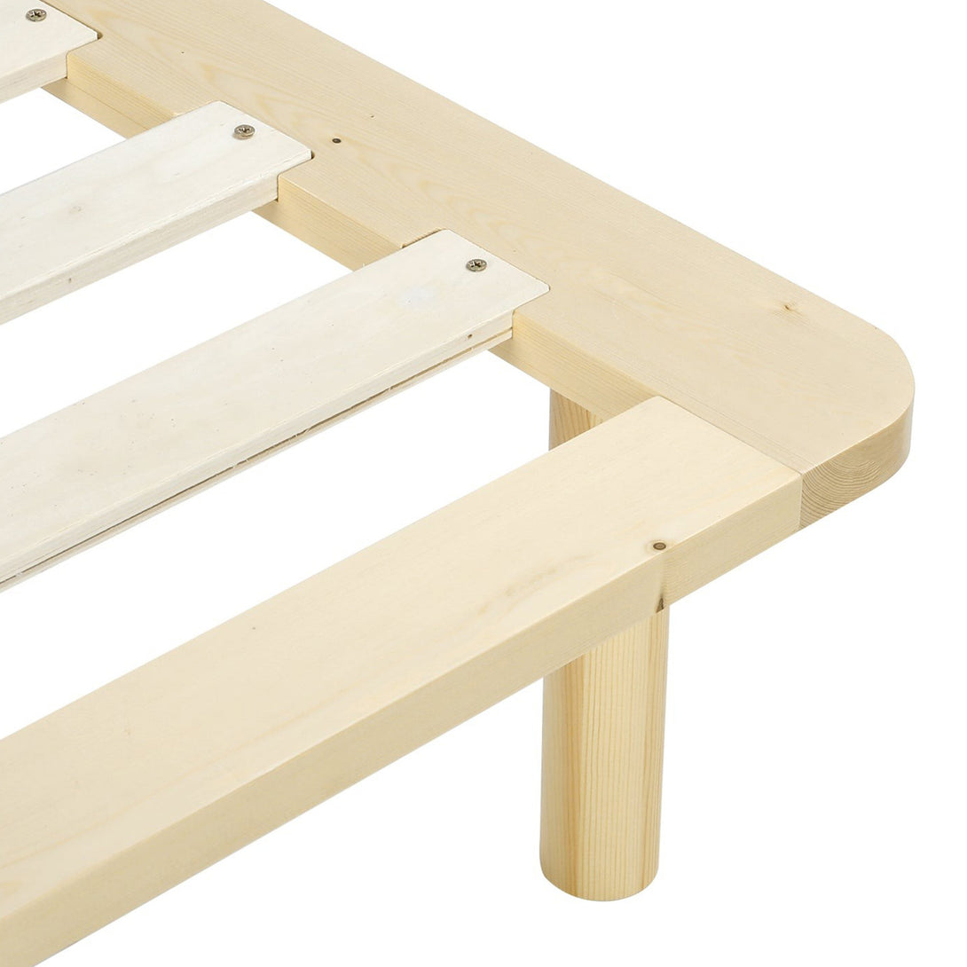 Ohio King Wooden Bed Base - Natural 