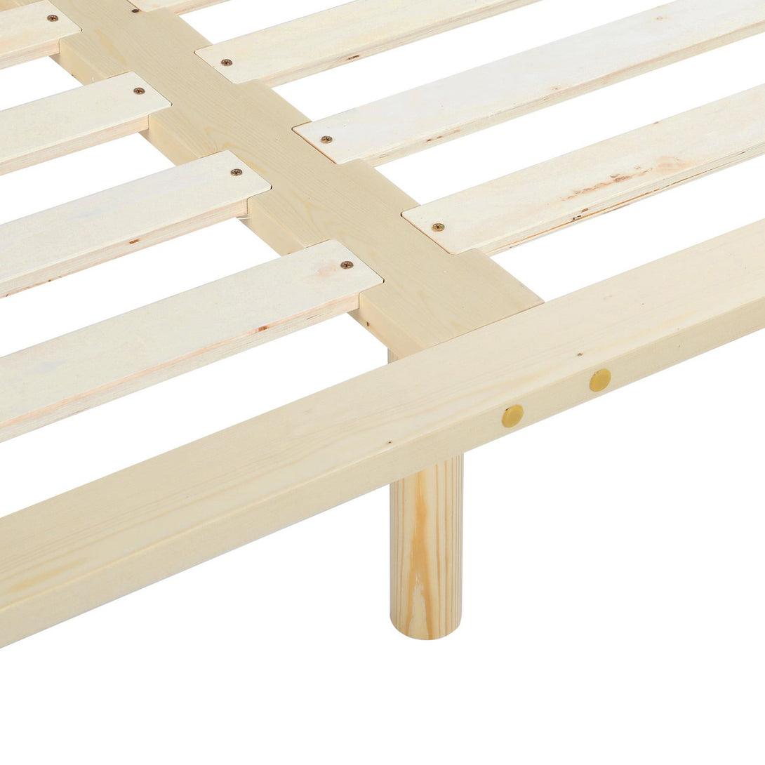 Ohio King Wooden Bed Base - Natural 