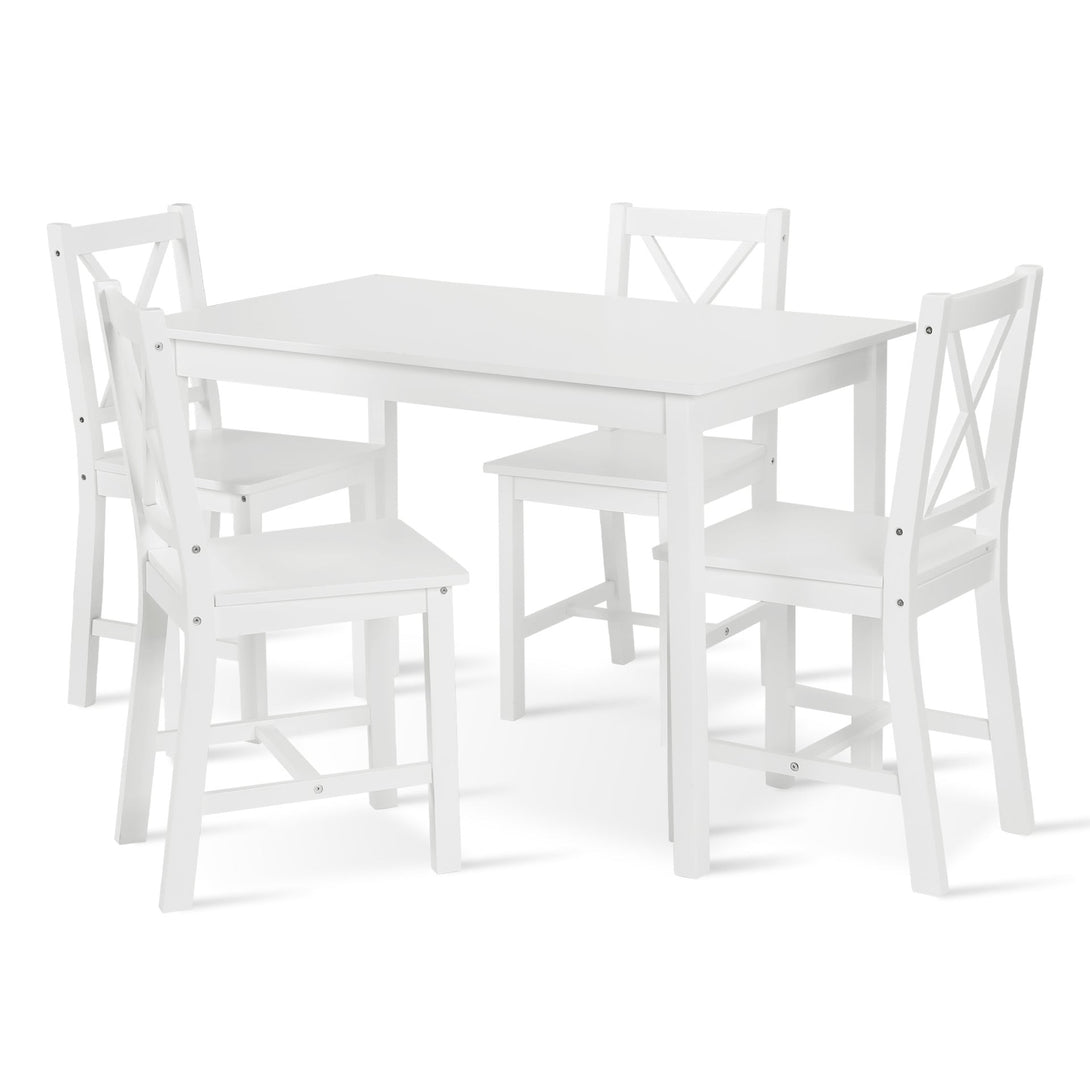 Chloe 5 Piece Dining Set - White 