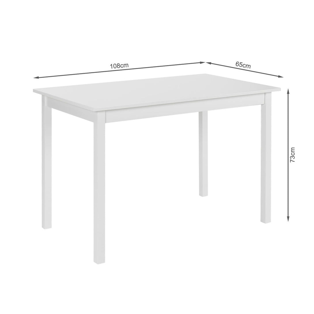 Chloe 5 Piece Dining Set - White 