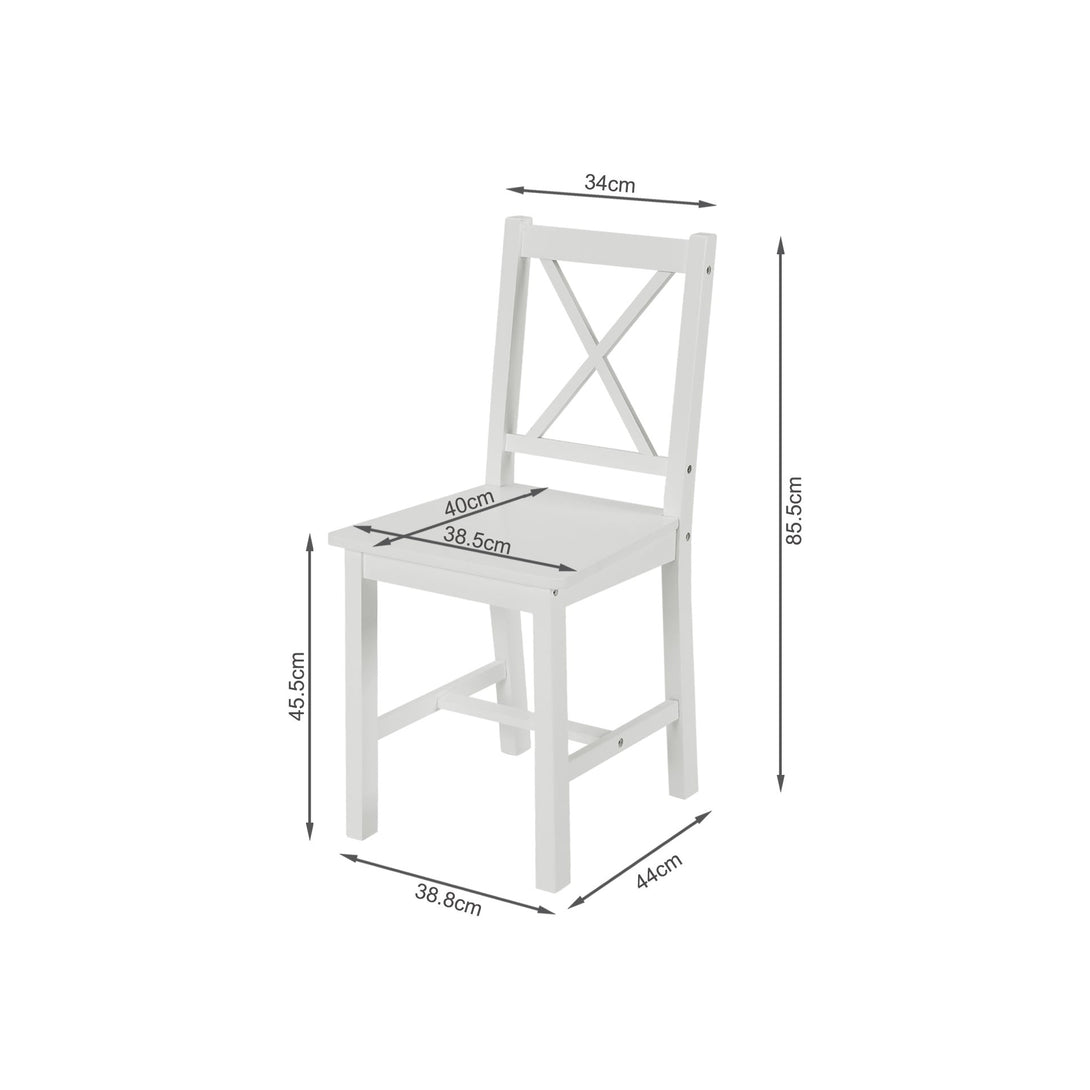 Chloe 5 Piece Dining Set - White 