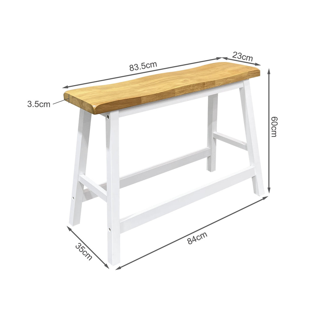 Avon Bar Bench Seat - Oak+White