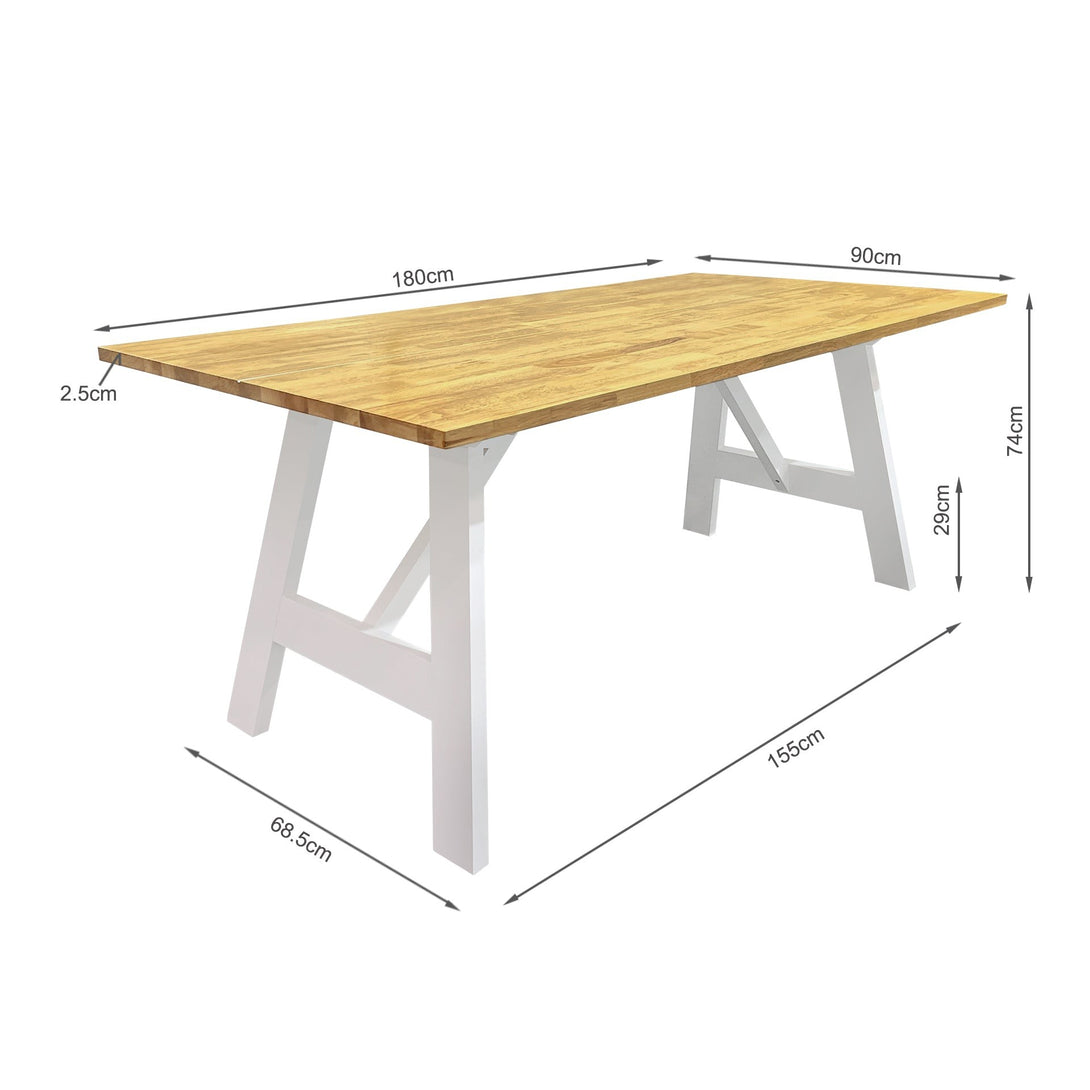 Bali 6 Seater Dining Table - Oak