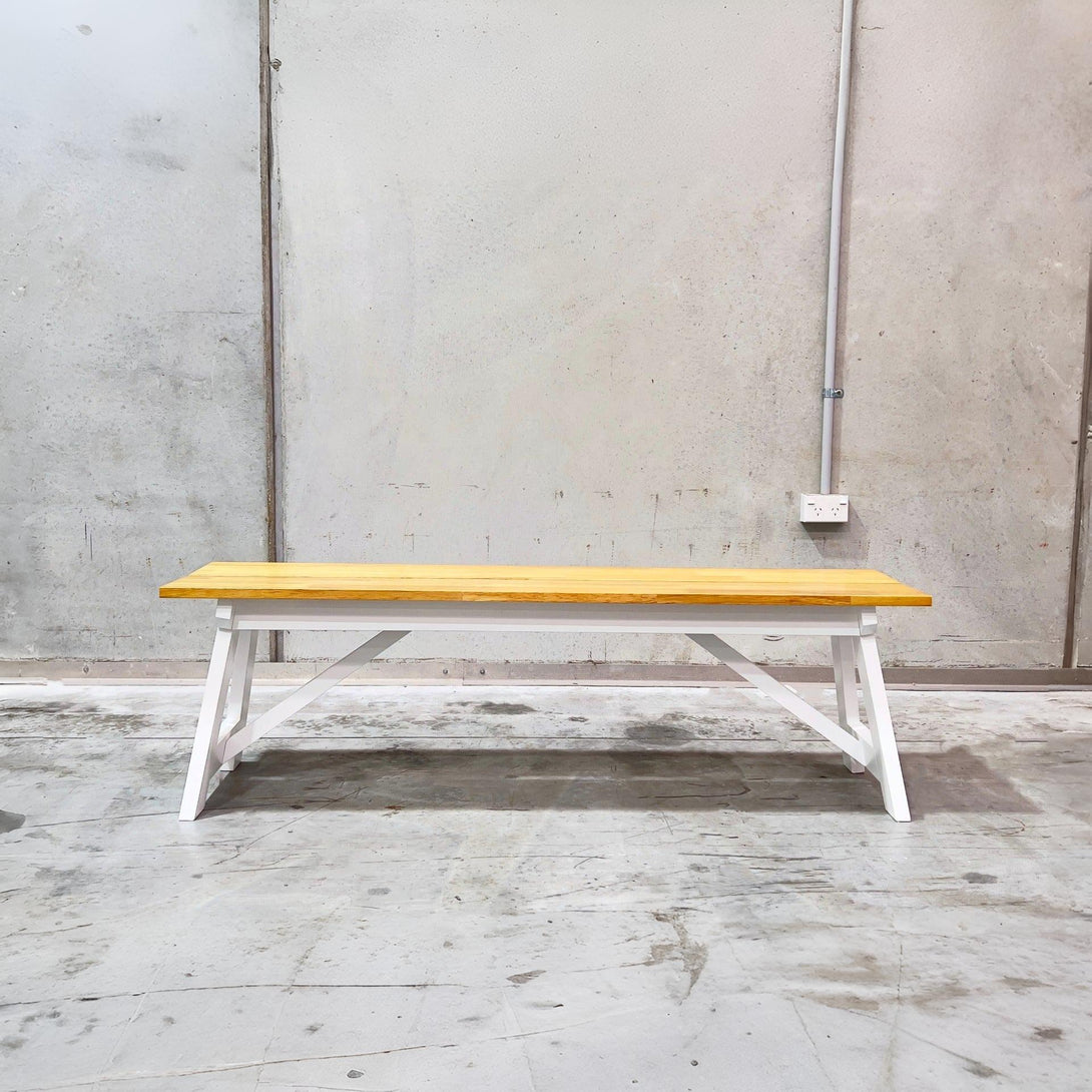 Bali Dining Bench Seat - Oak + White