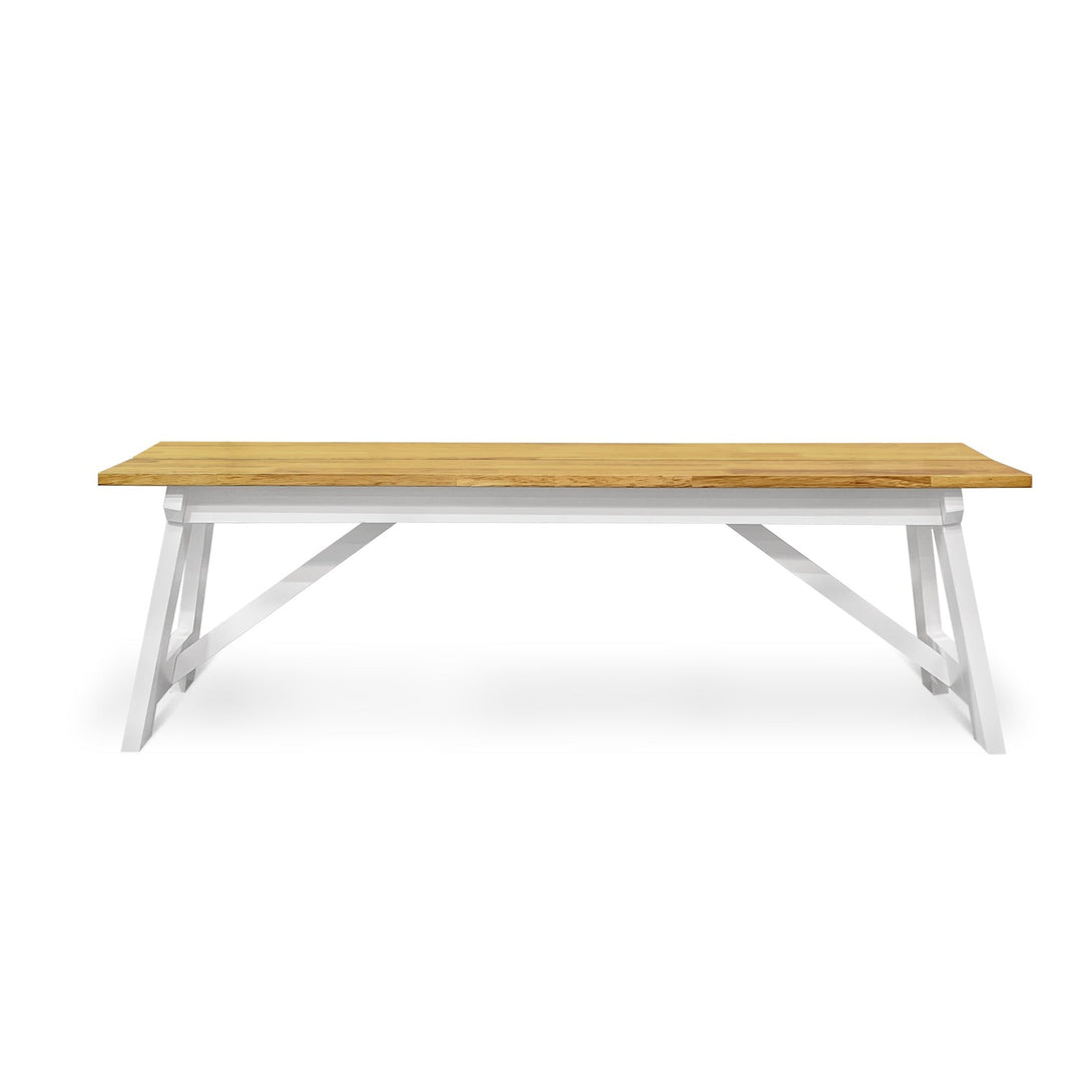 Bali Dining Bench Seat - Oak + White