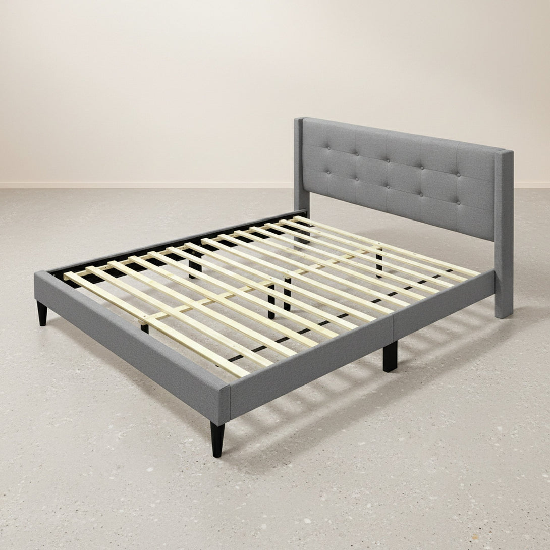 Sealy Queen Bed Frame - Light Grey