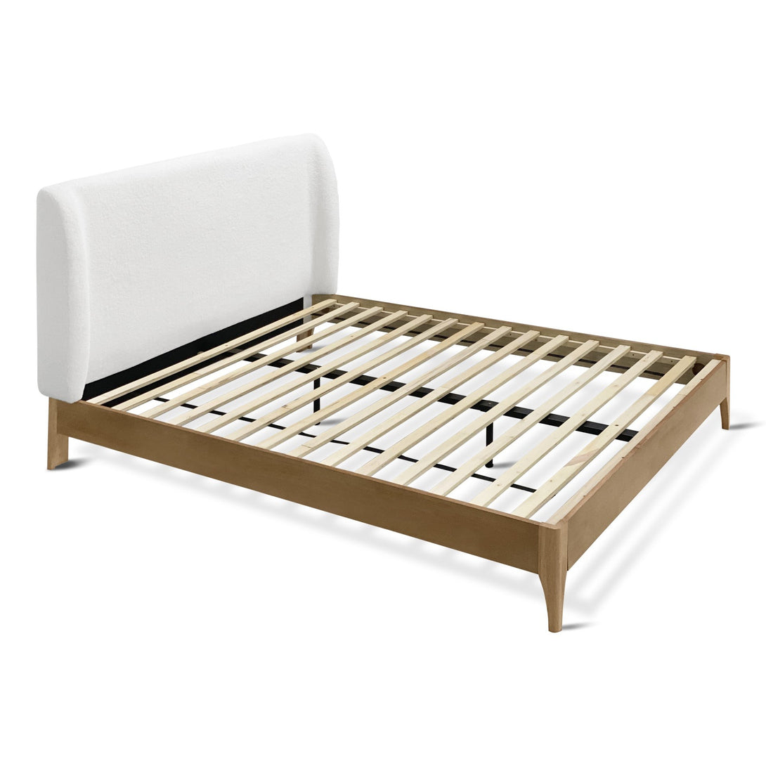 Queena Queen Bed Frame - Cream