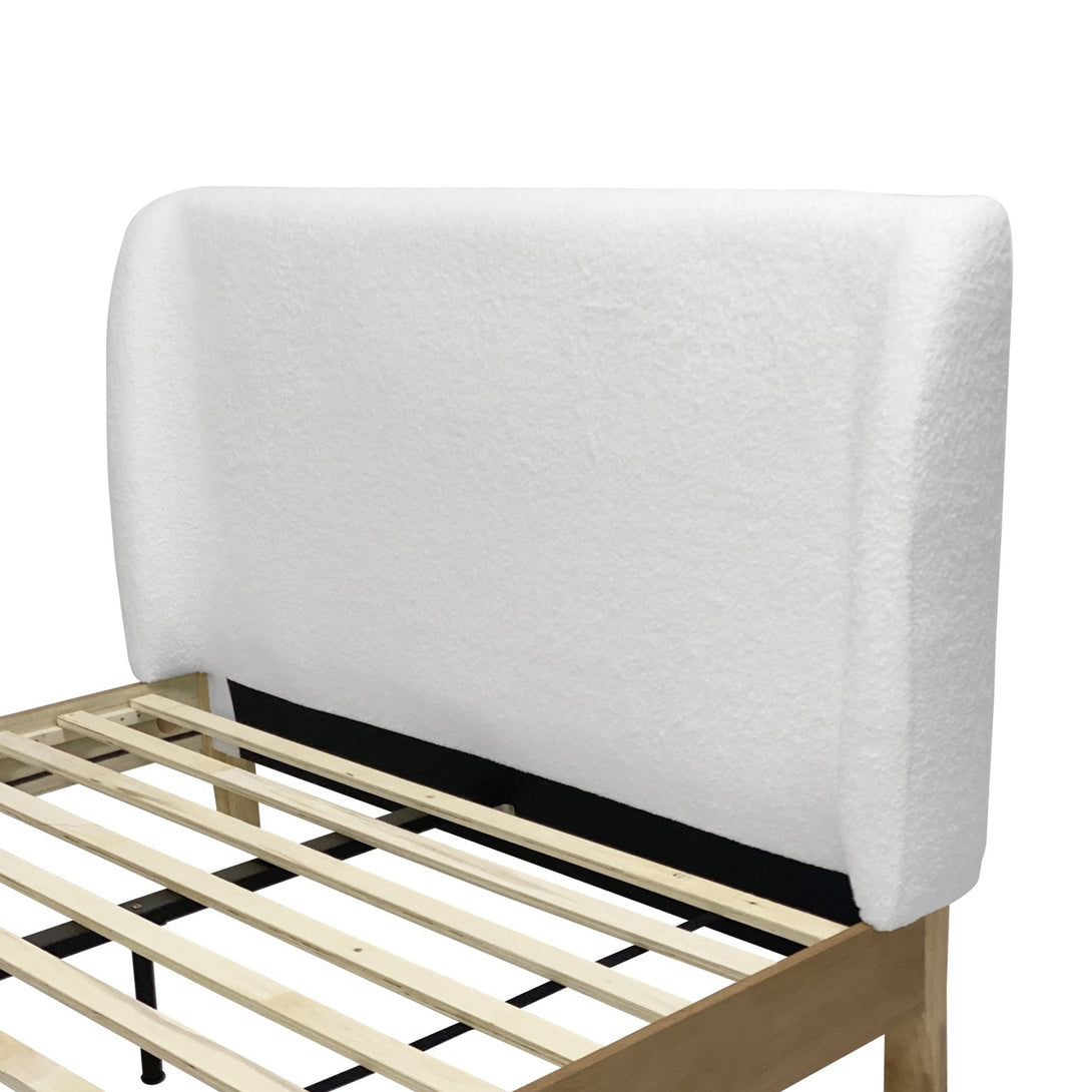 Queena Queen Bed Frame - Cream