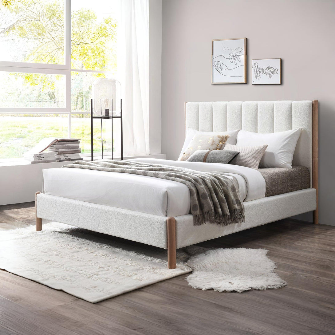 Haast Queen Bed Frame - Cream