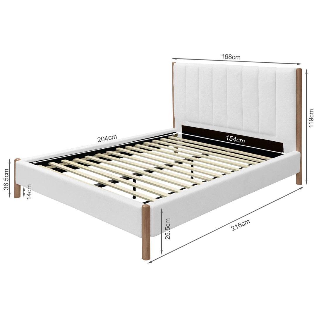 Haast Queen Bed Frame - Cream