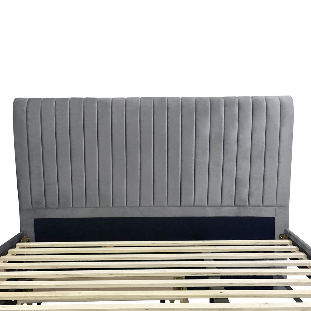 Tasman Queen with Single Trundle Bed Frame - Grey