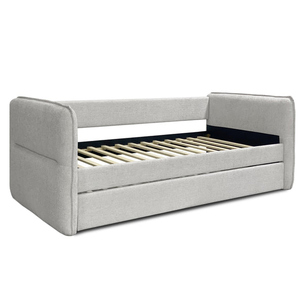 Joyce Single Trundle Bed Frame - Pearl
