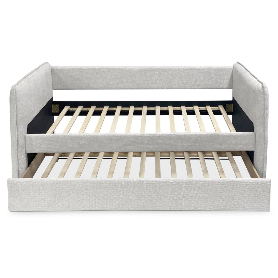 Joyce Single Trundle Bed Frame - Pearl