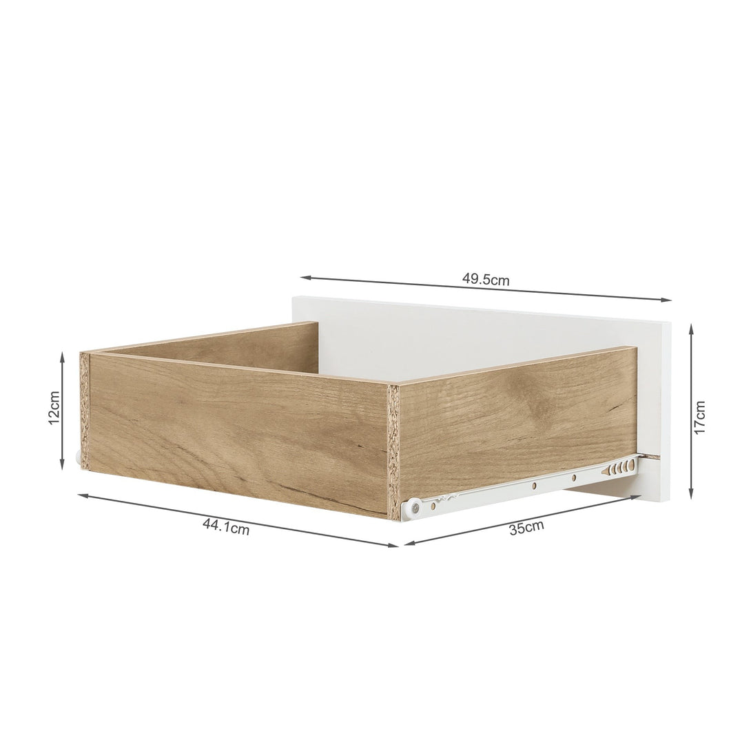 Alton Bedside Table - Natural + White 