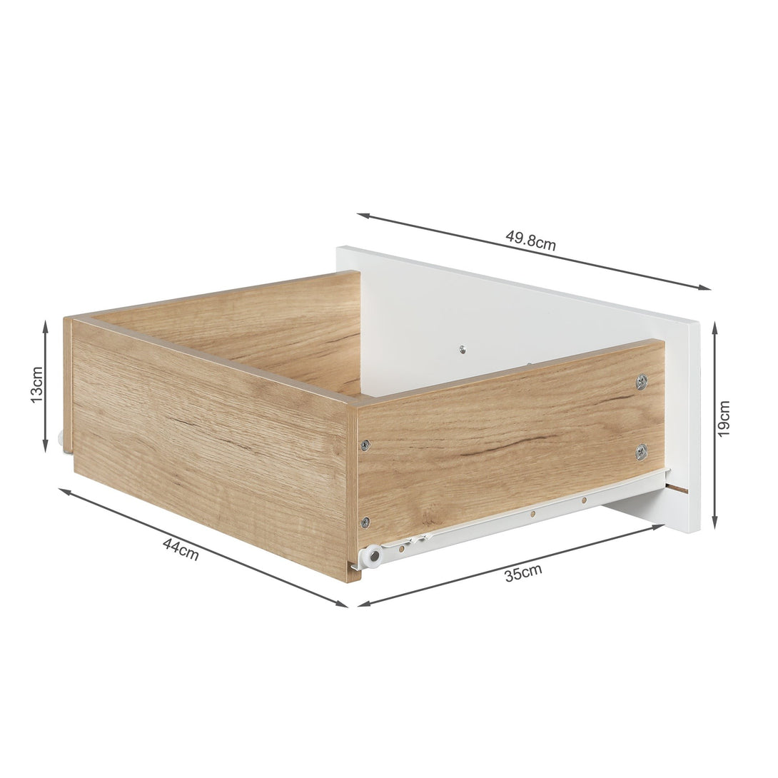 Alton Slim Tallboy 6 Drawers - Natural + White