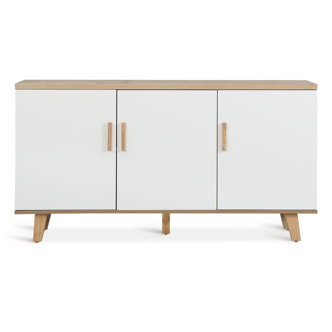 Alton Sideboard Buffet Table - Natural+White