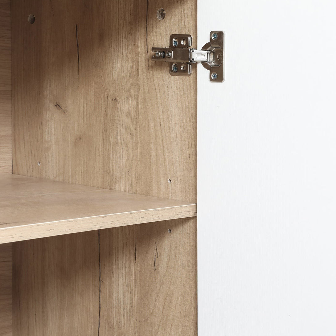 Alton Sideboard Buffet Table - Natural+White