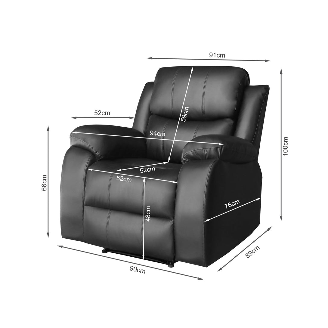 Wilson Manual Recliner Chair - Black