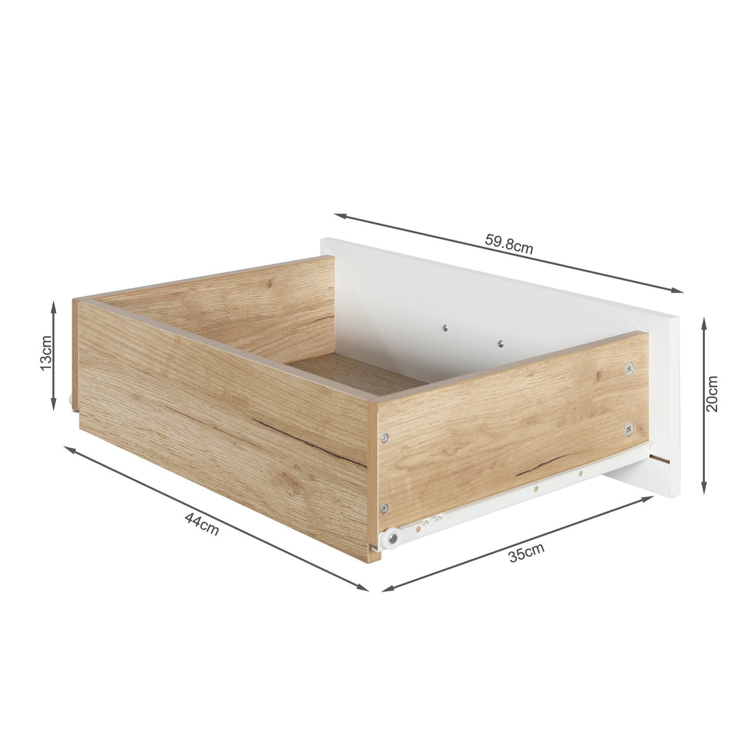 Alton Low Boy 8 Drawers - Natural + White